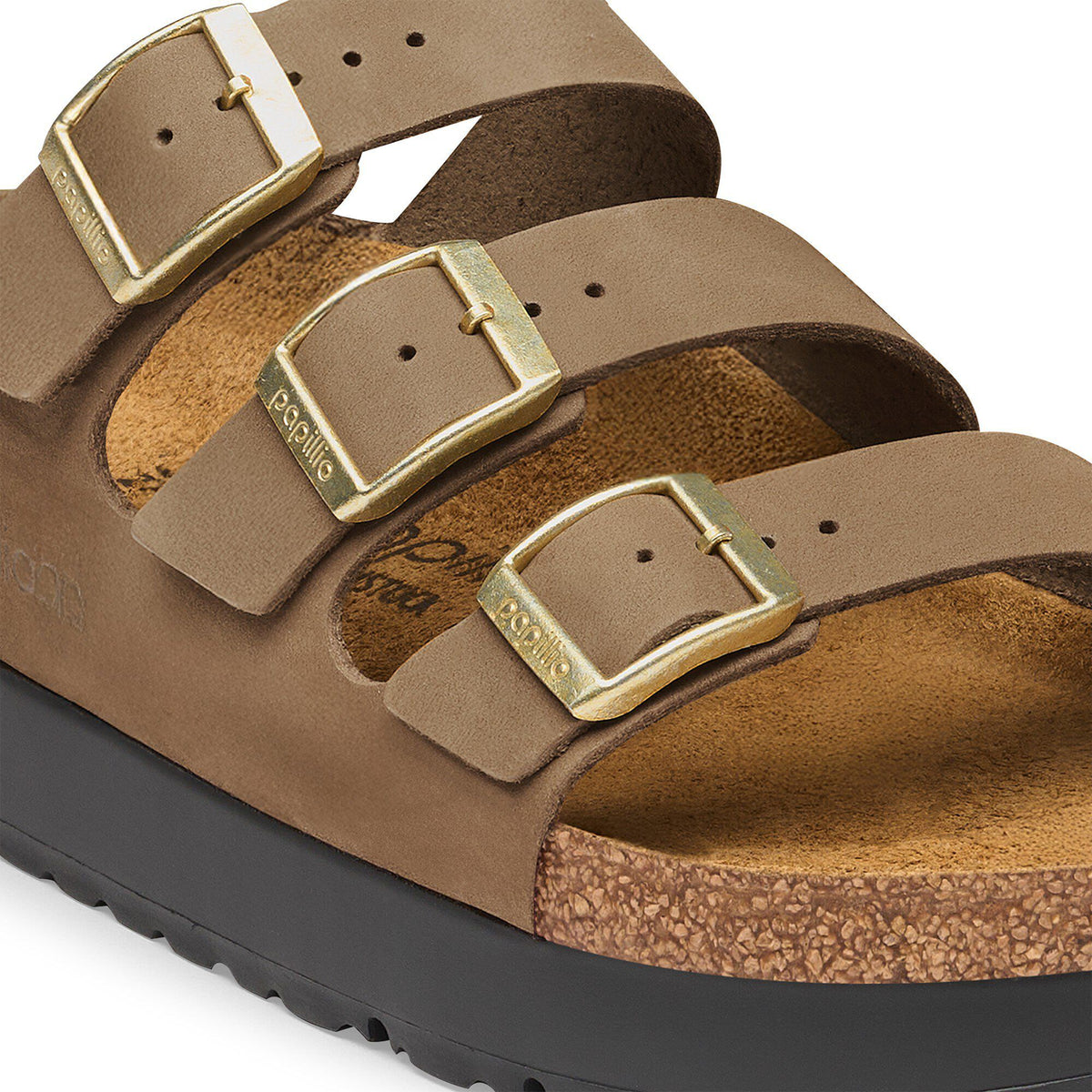 Florida Flex Platform Nubuck Leather in Color Dark Tea | Birkenstock