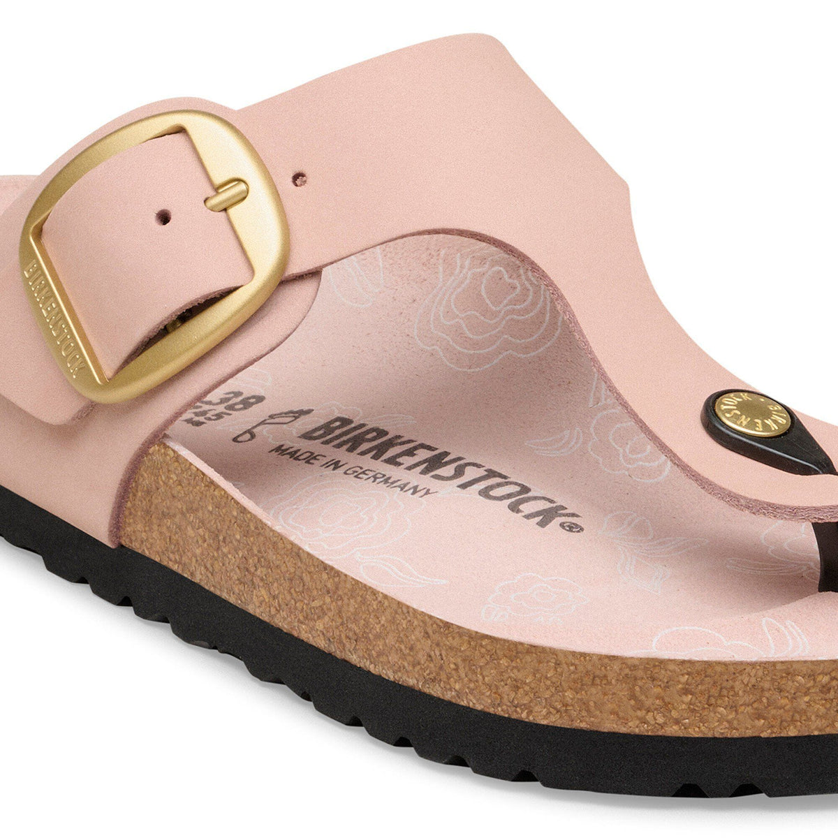 Gizeh Big Buckle Nubuck Leather in Color Soft Pink | Birkenstock