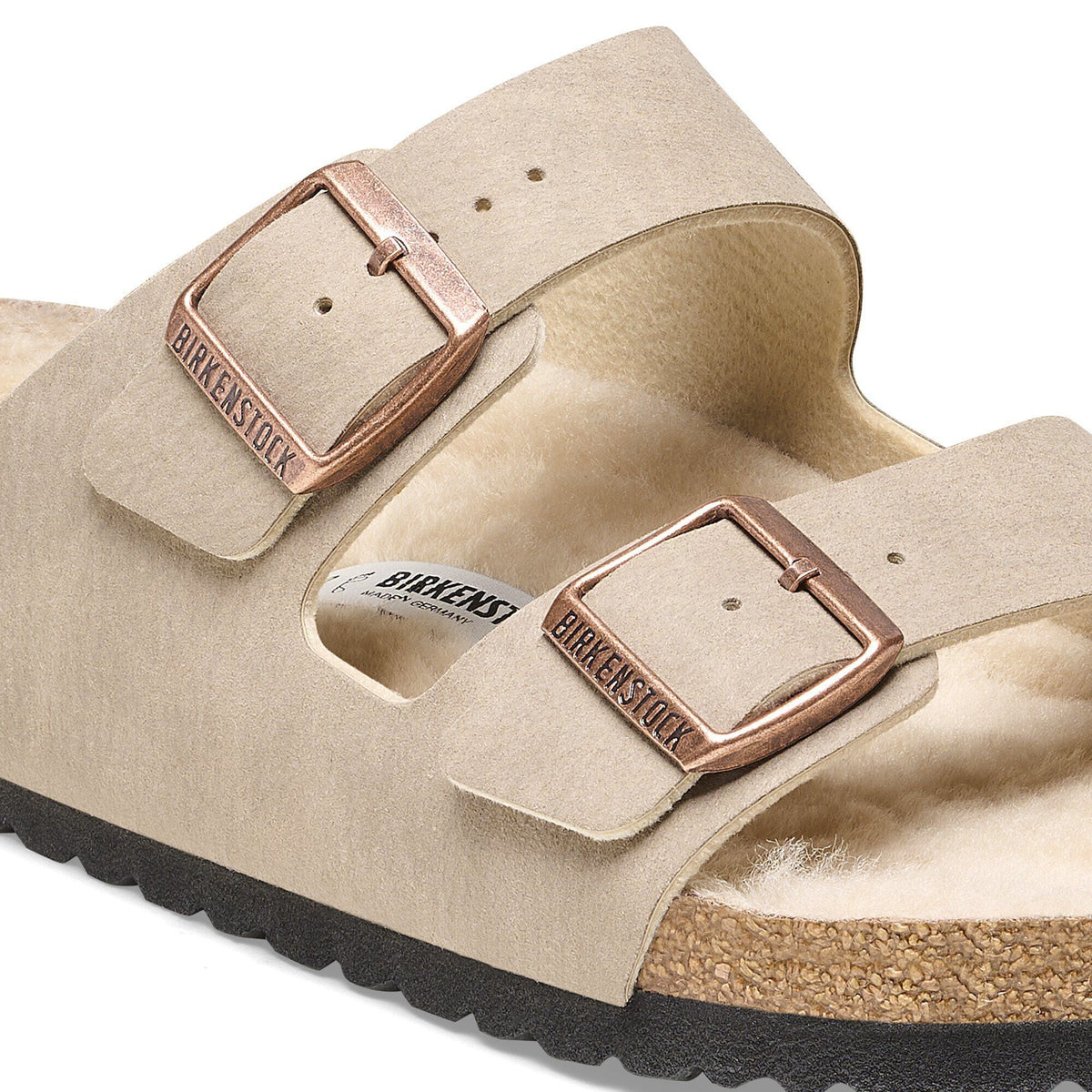 Arizona Shearling Synthetics in Color Desert Dust Gray Taupe | Birkenstock