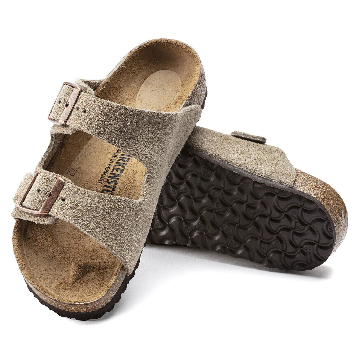 Arizona Kids Suede Leather in Color Taupe | Birkenstock