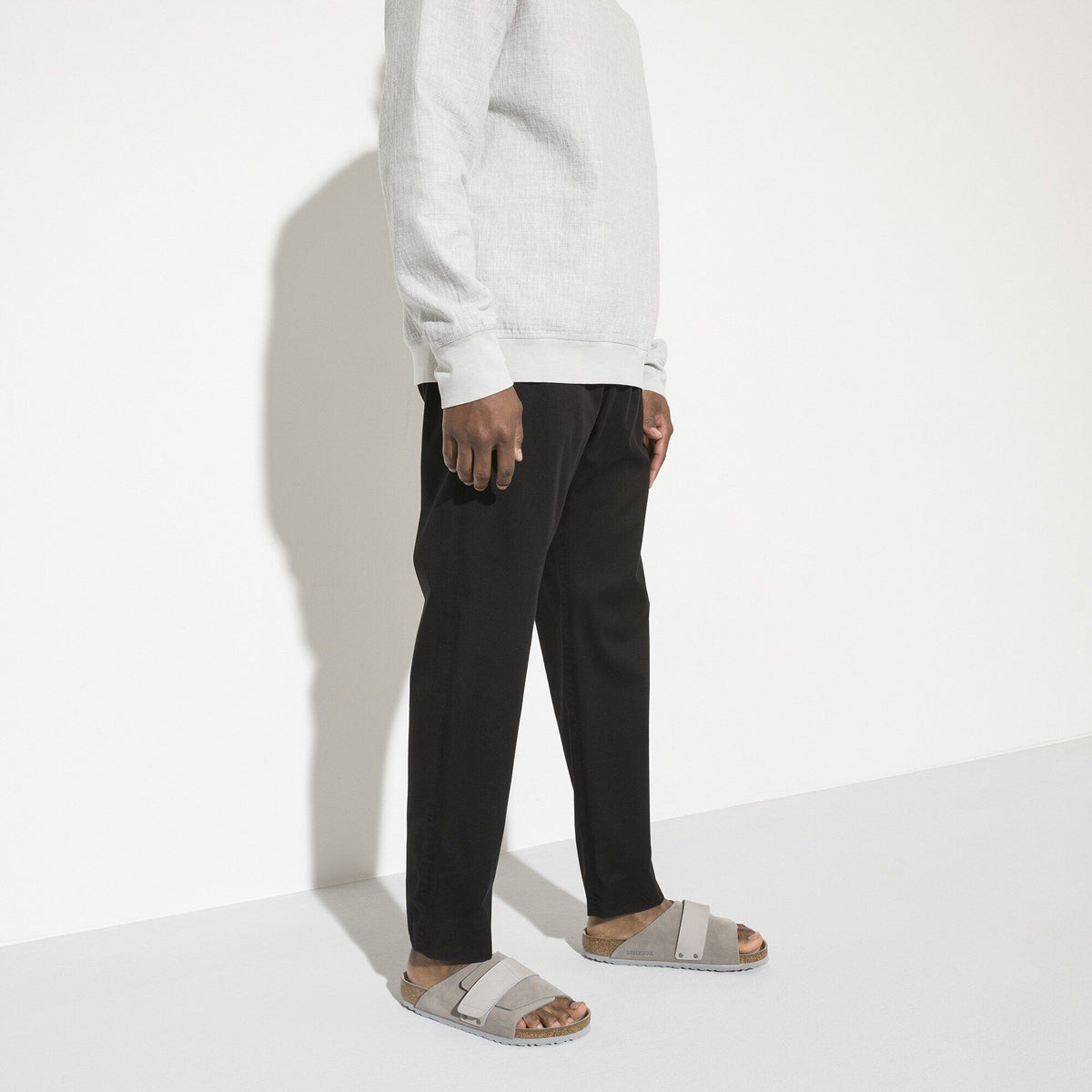 Kyoto Nubuck-Suede Leather in Color Stone Coin | Birkenstock