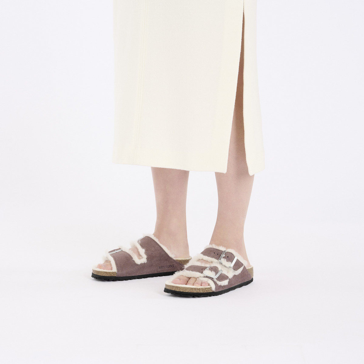 Arizona Shearling Suede Leather in Color Faded Purple | Birkenstock