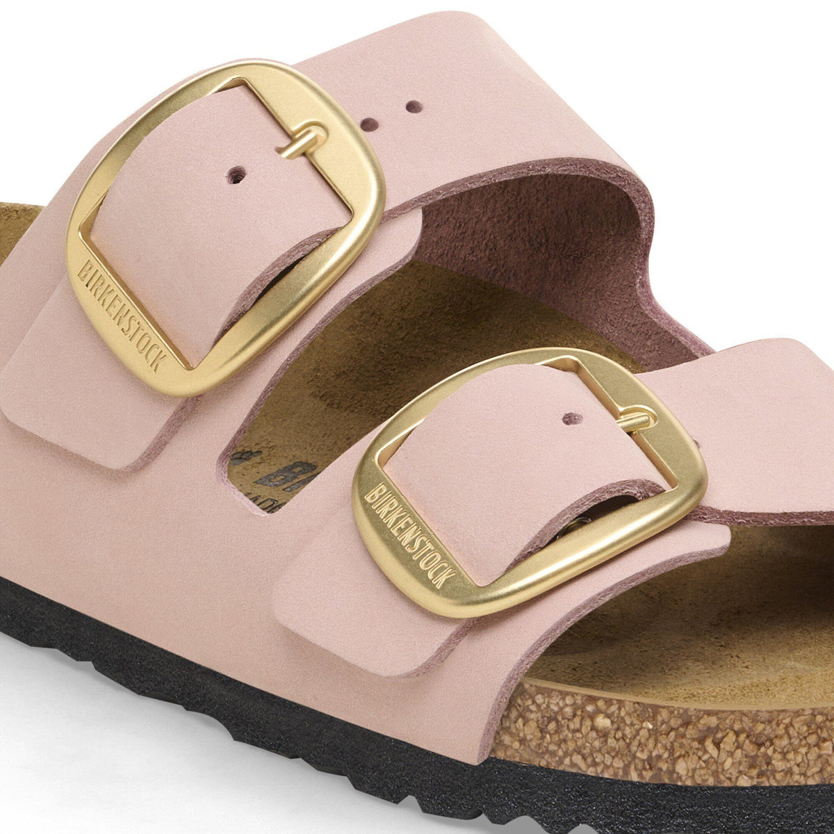 Arizona Big Buckle Nubuck Leather in Color Soft Pink | Birkenstock