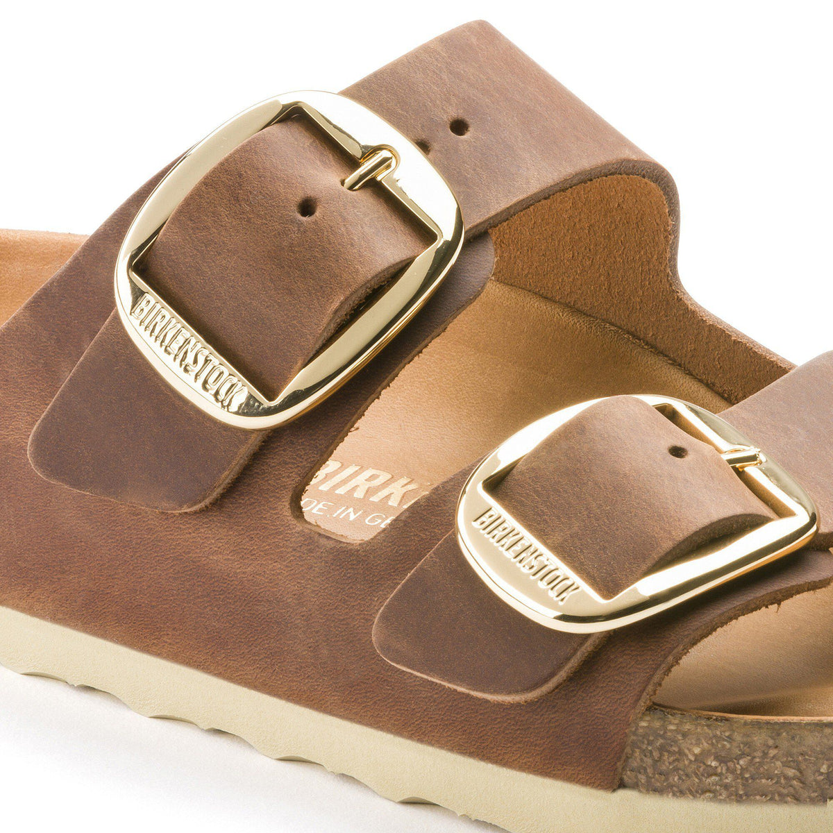 Arizona Big Buckle Oiled Leather in Color Cognac | Birkenstock