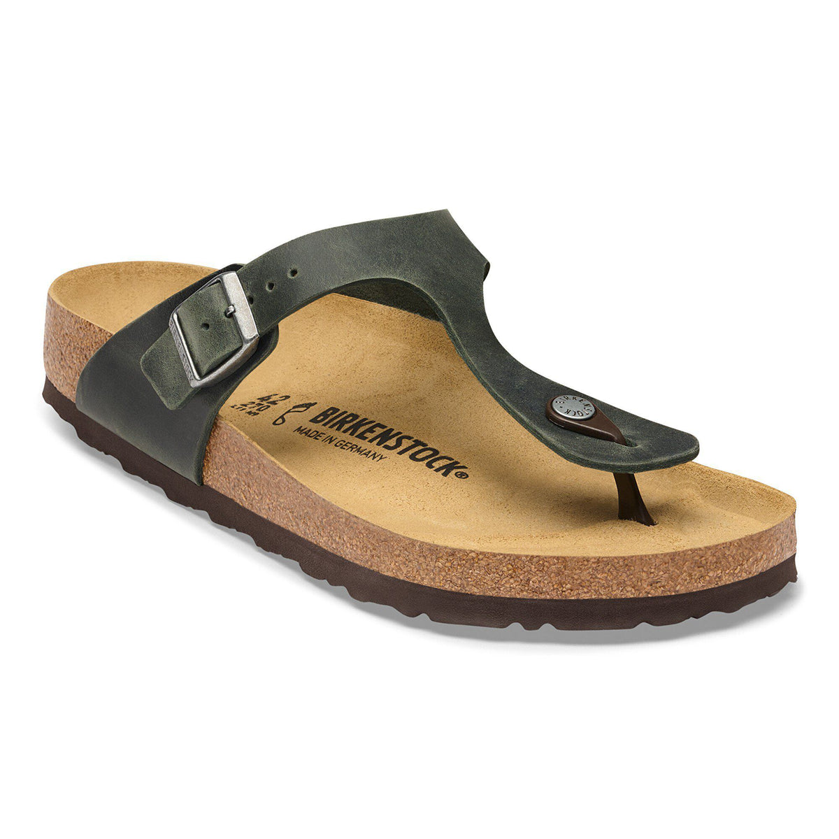 Gizeh Oiled Leather in Color Thyme | Birkenstock