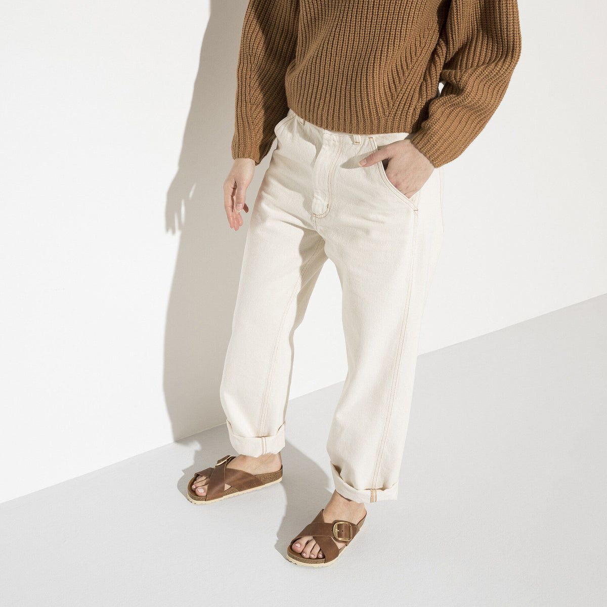 Siena Big Buckle Oiled Leather in Color Cognac | Birkenstock