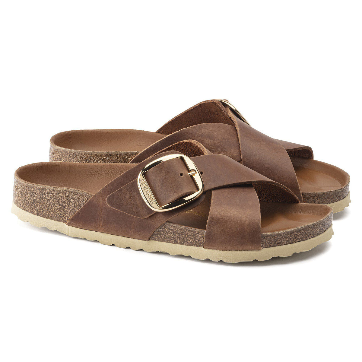 Siena Big Buckle Oiled Leather in Color Cognac | Birkenstock