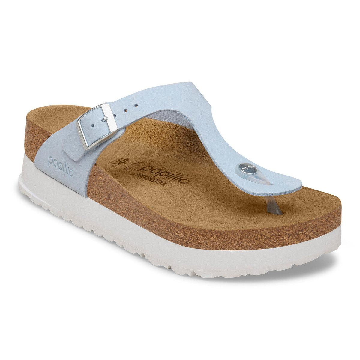 Gizeh Flex Platform Nubuck Leather in Color Baby Blue | Birkenstock
