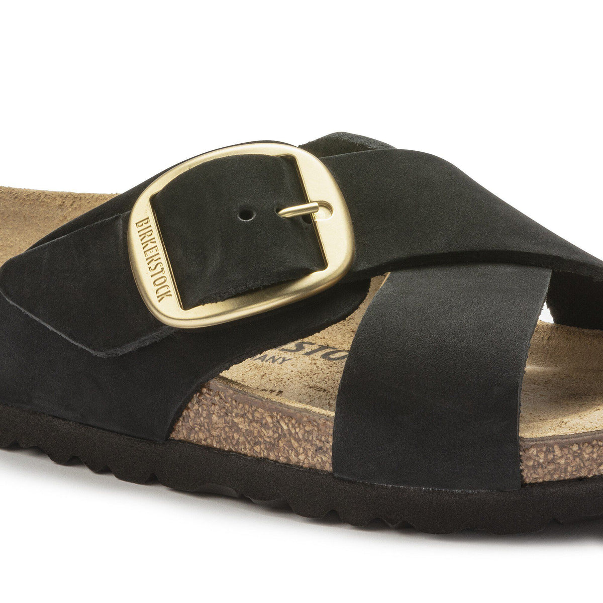 Siena Big Buckle Nubuck Leather in Color Black | Birkenstock