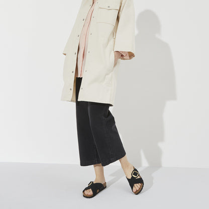 Siena Big Buckle Nubuck Leather in Color Black | Birkenstock