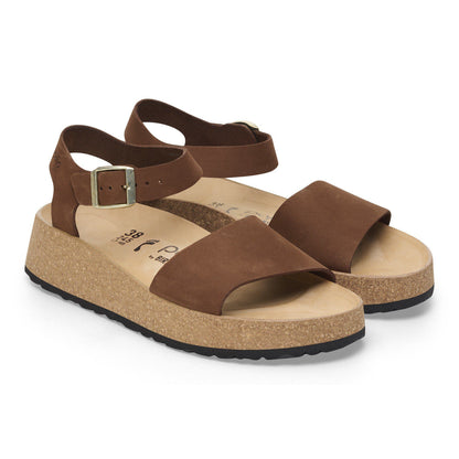 Glenda Nubuck Leather in Color Dark Tea | Birkenstock