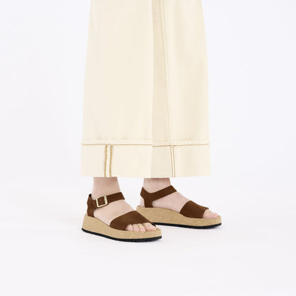 Glenda Nubuck Leather in Color Dark Tea | Birkenstock