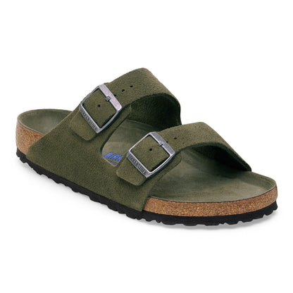 Arizona Soft Footbed Suede Leather in Color Thyme Tonal | Birkenstock