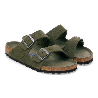 Arizona Soft Footbed Suede Leather in Color Thyme Tonal | Birkenstock