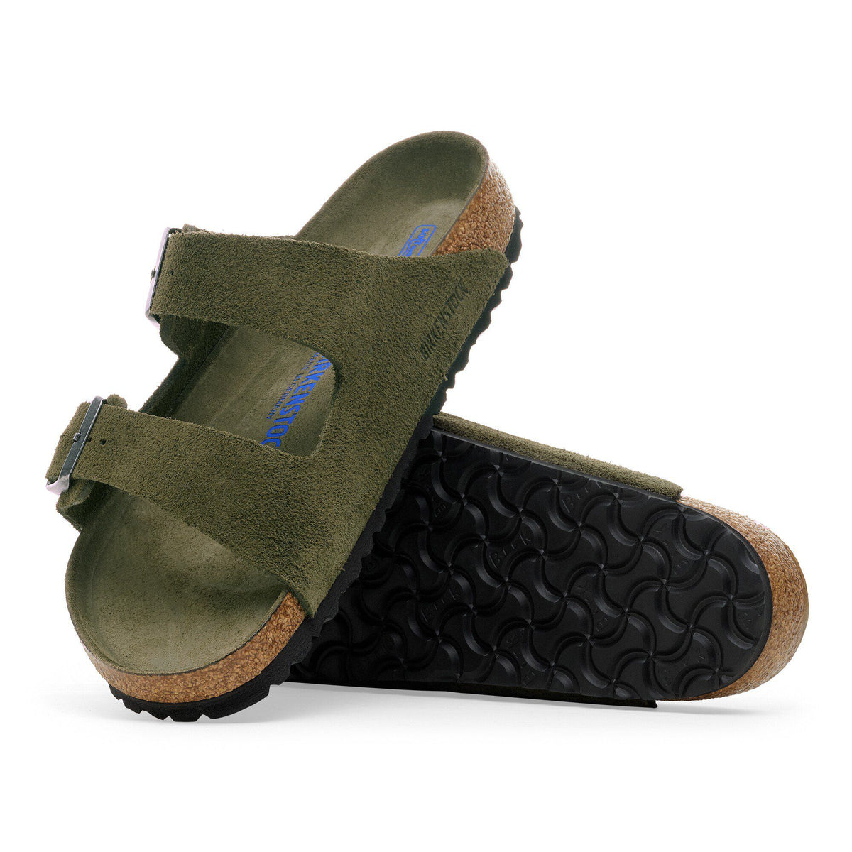 Arizona Soft Footbed Suede Leather in Color Thyme Tonal | Birkenstock