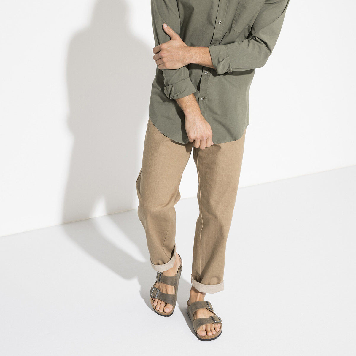 Arizona Soft Footbed Oiled Leather in Color Faded Khaki | Birkenstock