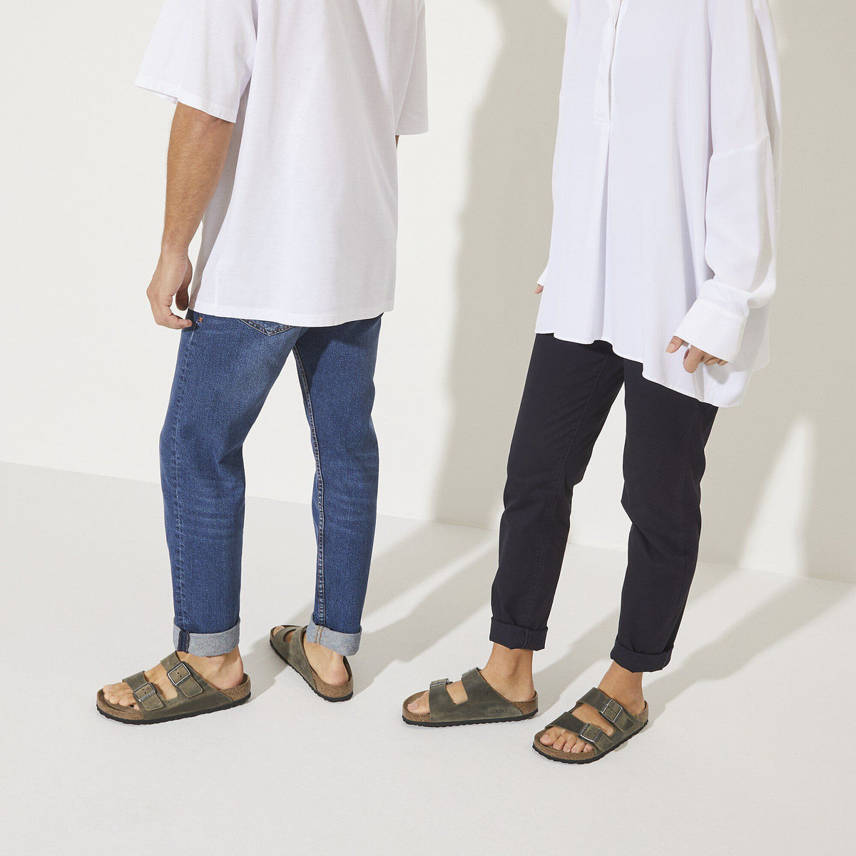 Arizona Soft Footbed Oiled Leather in Color Faded Khaki | Birkenstock