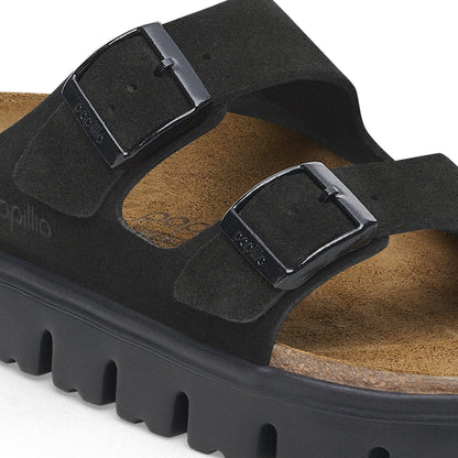 Arizona Chunky Suede Leather in Color Black/Black | Birkenstock