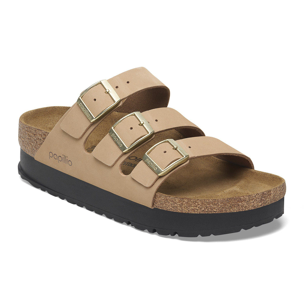 Florida Flex Platform Nubuck Leather in Color Sandcastle | Birkenstock