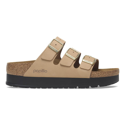 Florida Flex Platform Nubuck Leather in Color Sandcastle | Birkenstock