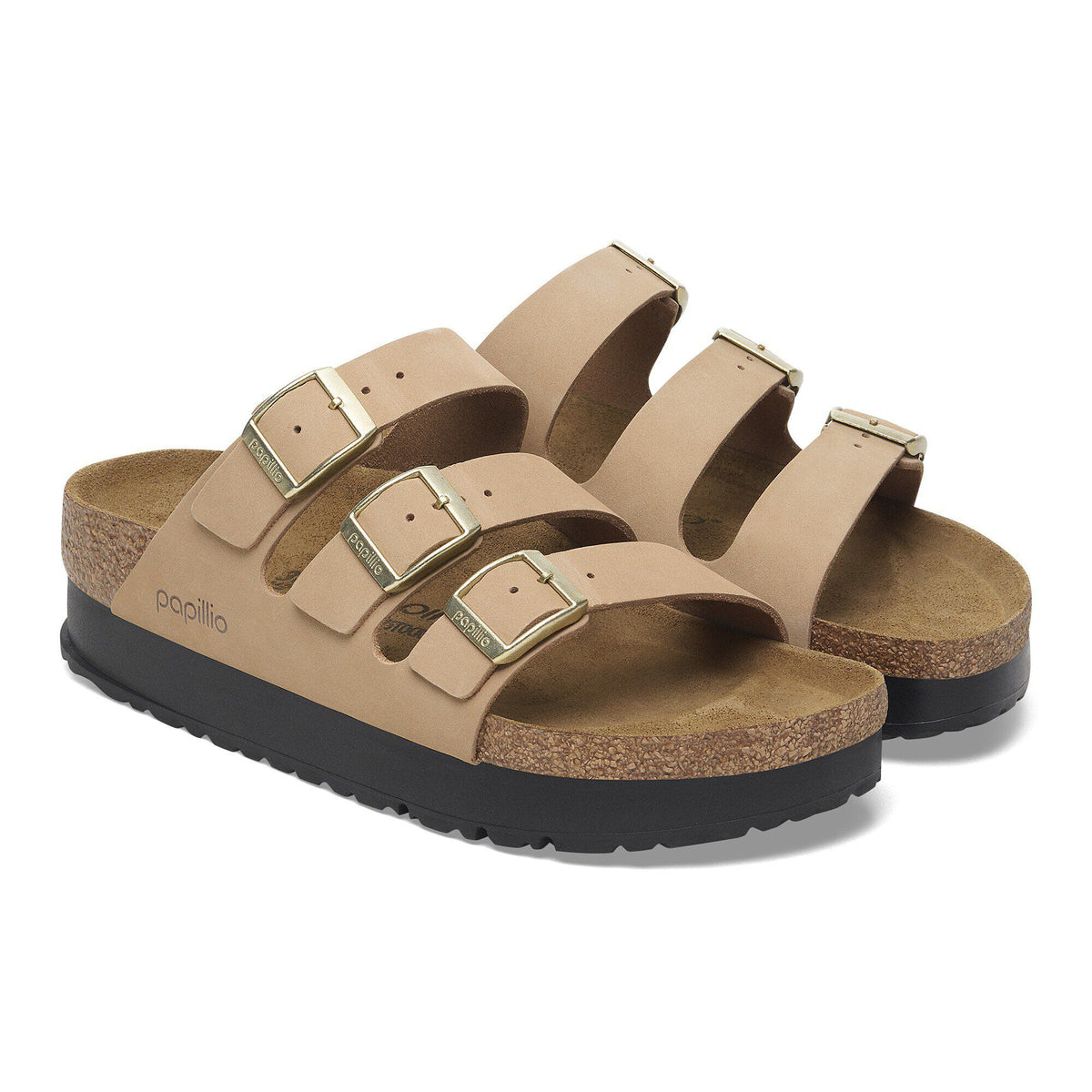 Florida Flex Platform Nubuck Leather in Color Sandcastle | Birkenstock