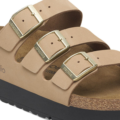 Florida Flex Platform Nubuck Leather in Color Sandcastle | Birkenstock