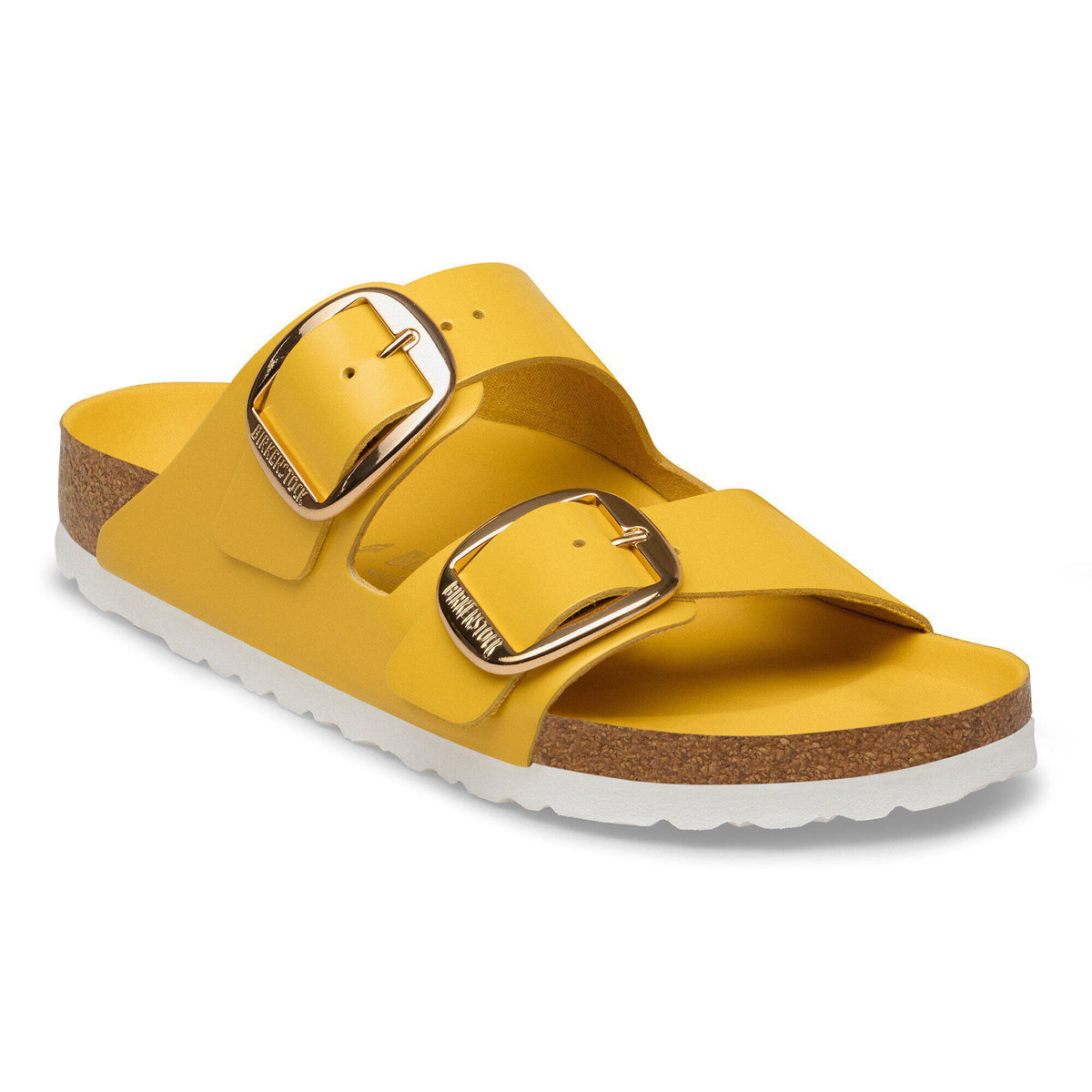 Arizona Big Buckle Natural Leather Patent in Color High-Shine Ochre | Birkenstock