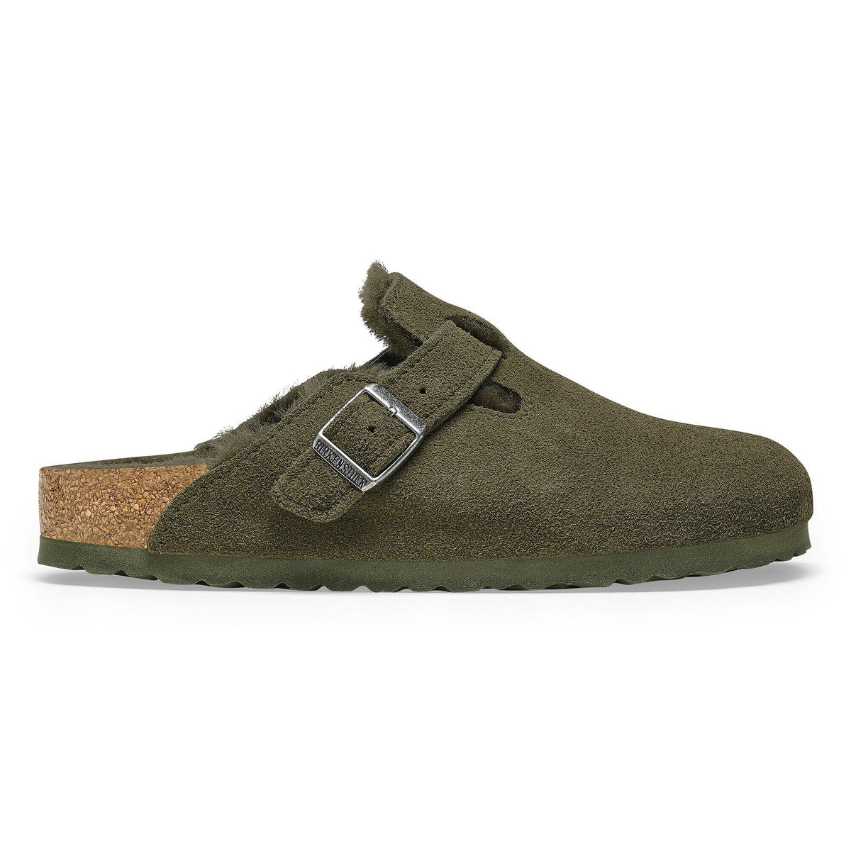 Boston Shearling Suede Leather in Color Thyme | Birkenstock