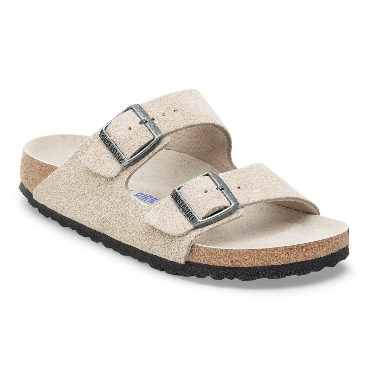 Arizona Soft Footbed Suede Leather in Color Oyster Tonal | Birkenstock