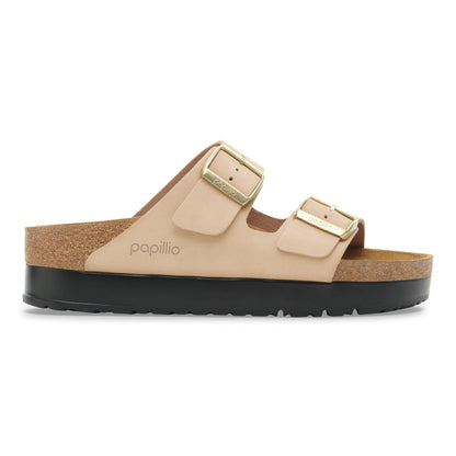 Arizona Flex Platform Nubuck Leather in Color Sandcastle | Birkenstock