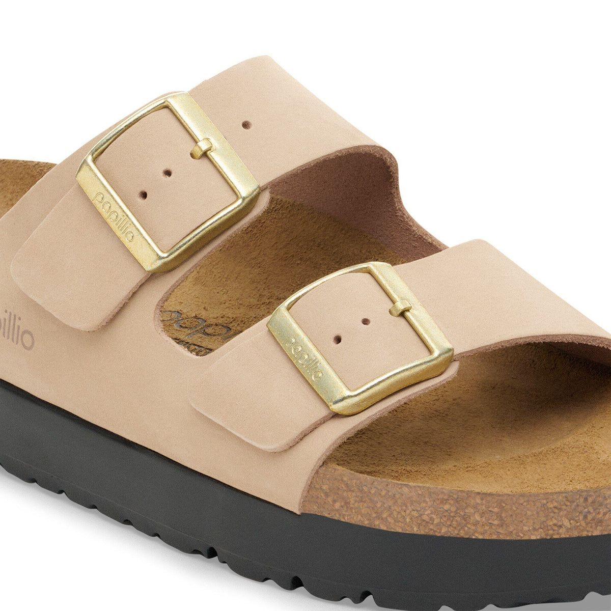 Arizona Flex Platform Nubuck Leather in Color Sandcastle | Birkenstock