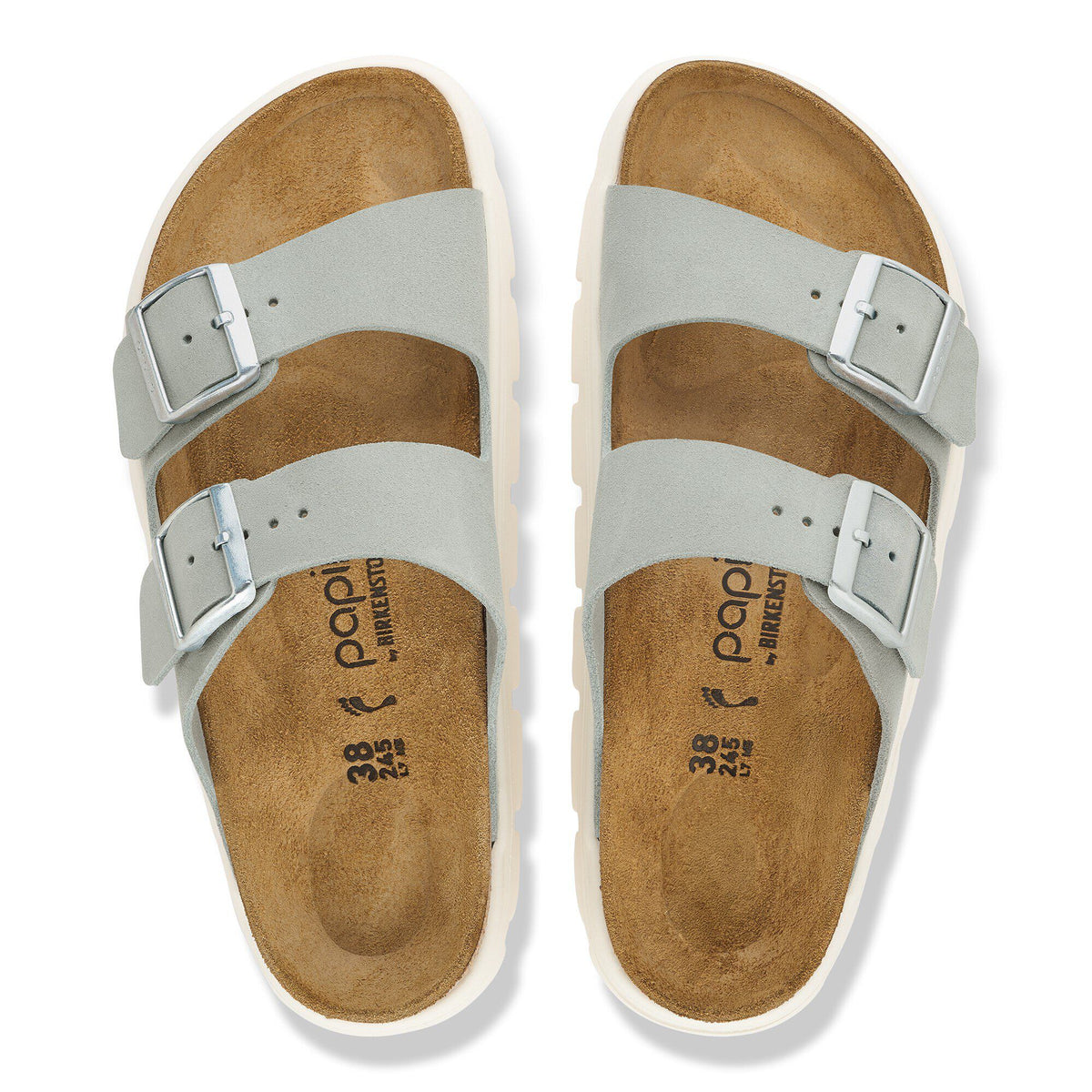 Arizona Chunky Suede Leather in Color Pure Sage | Birkenstock