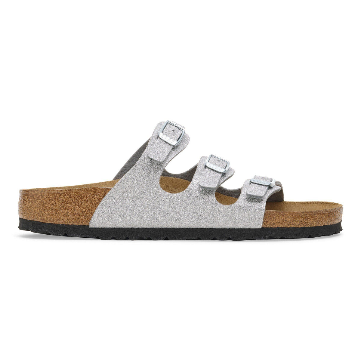 Florida Birko-Flor in Color Shiny Glitter Silver | Birkenstock