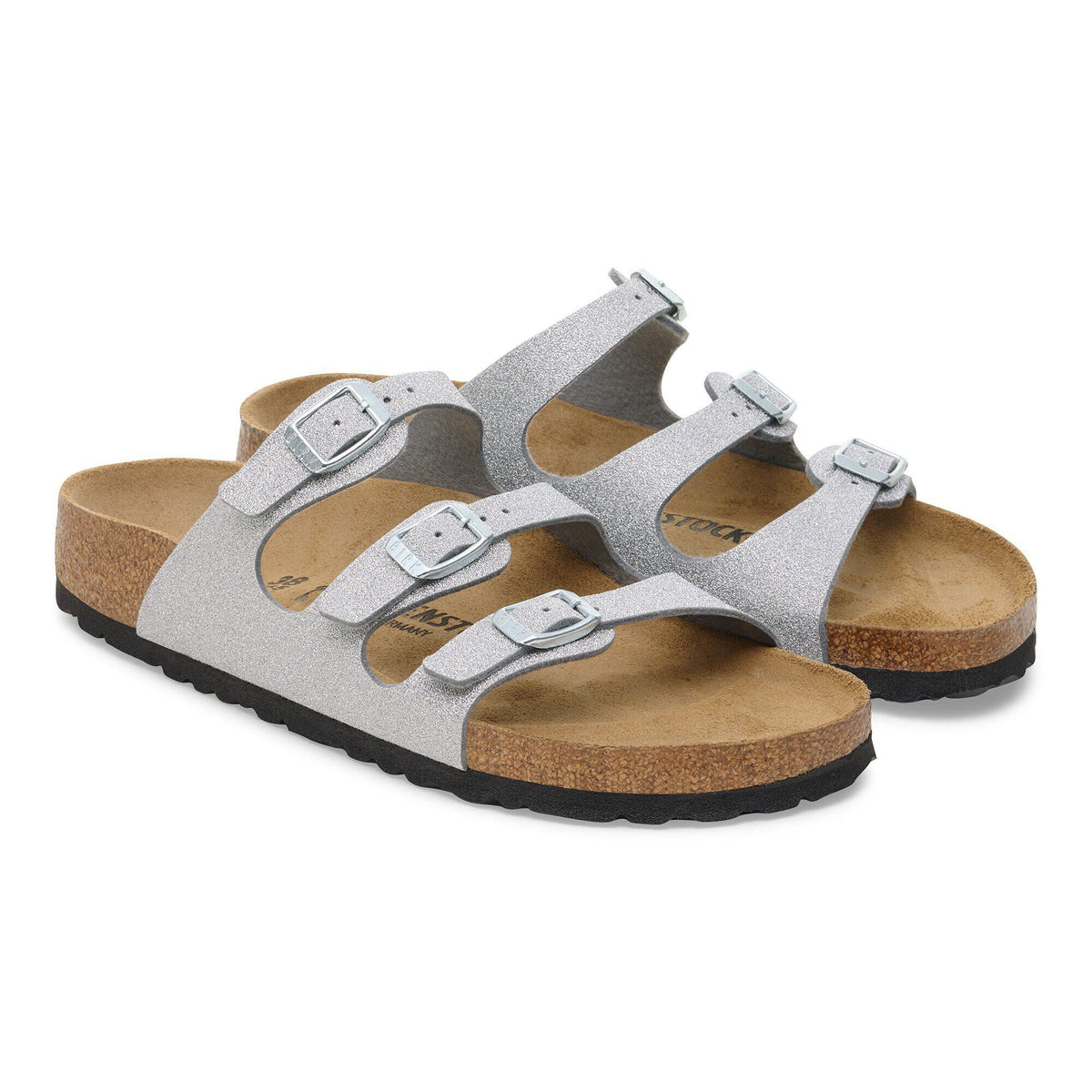 Florida Birko-Flor in Color Shiny Glitter Silver | Birkenstock