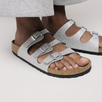Florida Birko-Flor in Color Shiny Glitter Silver | Birkenstock
