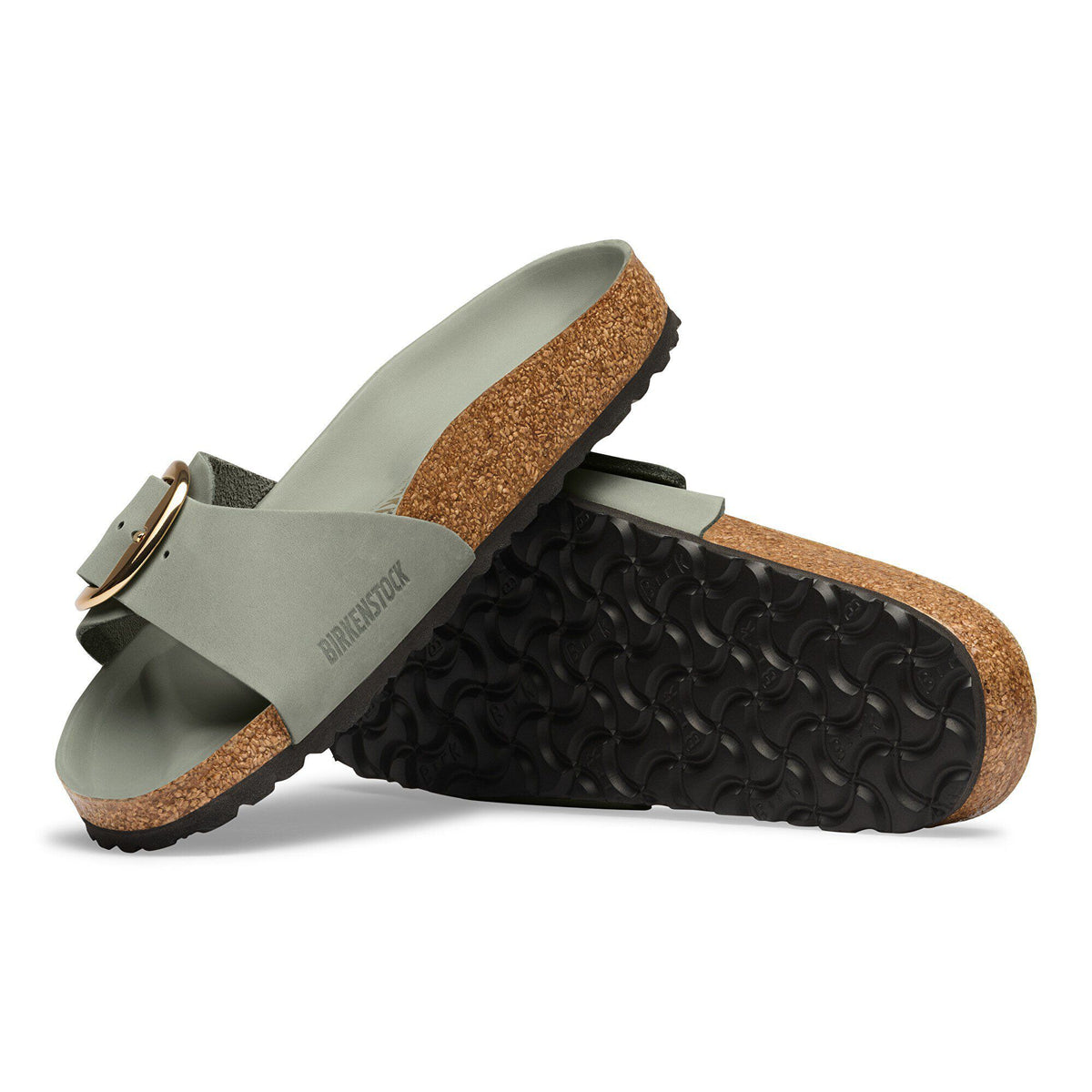 Madrid Big Buckle Oiled Leather in Color Pure Sage | Birkenstock