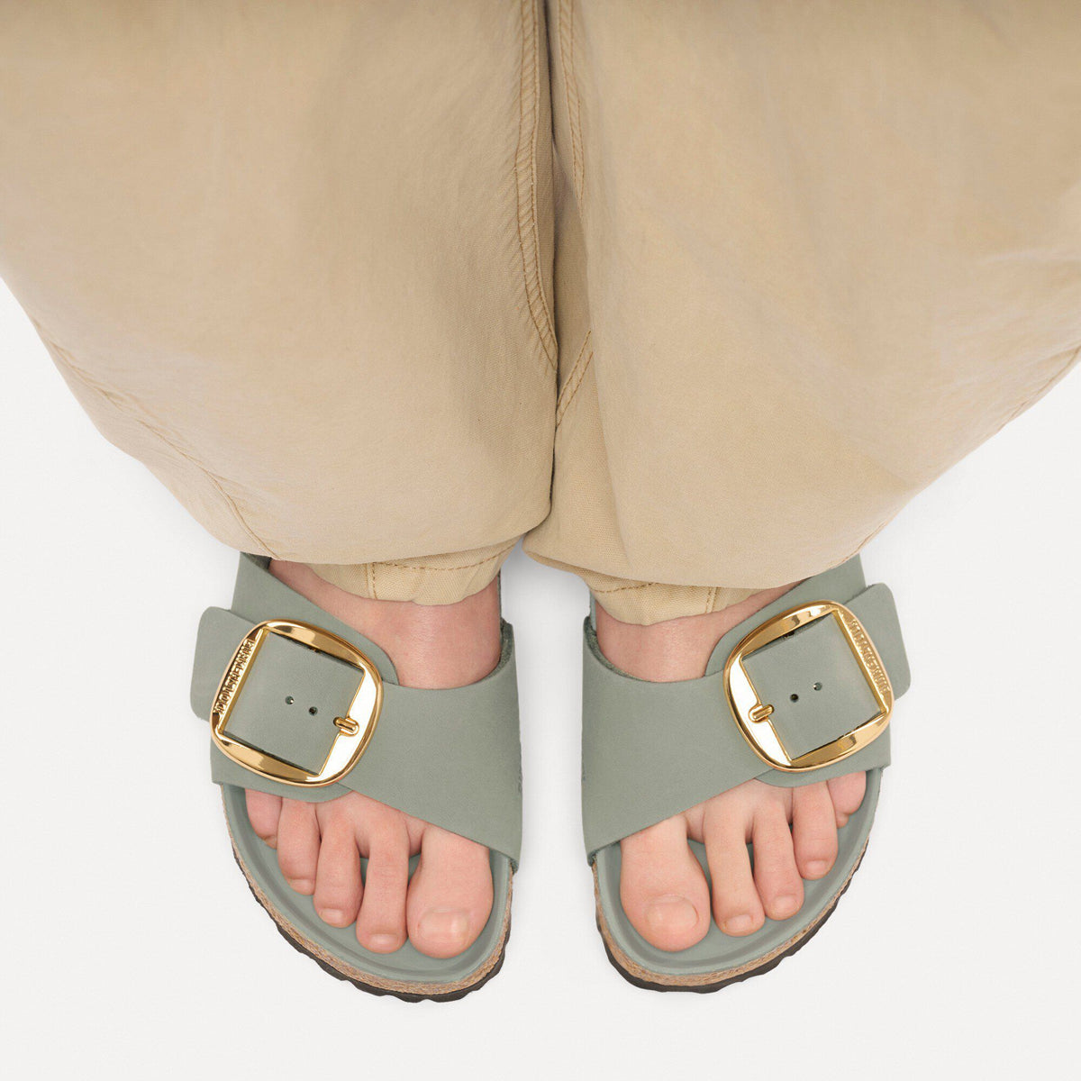 Madrid Big Buckle Oiled Leather in Color Pure Sage | Birkenstock