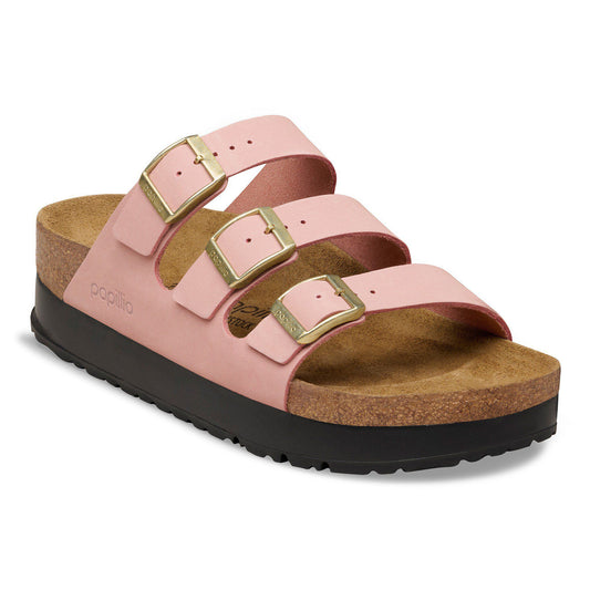 Florida Flex Platform Nubuck Leather in Color Pink Clay | Birkenstock