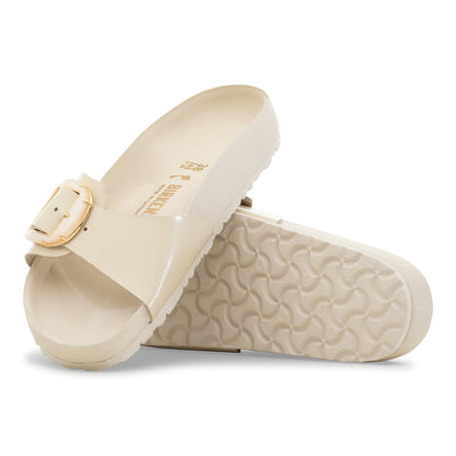 Madrid Big Buckle Pearl Natural Leather Patent in Color High Shine Ecru | Birkenstock