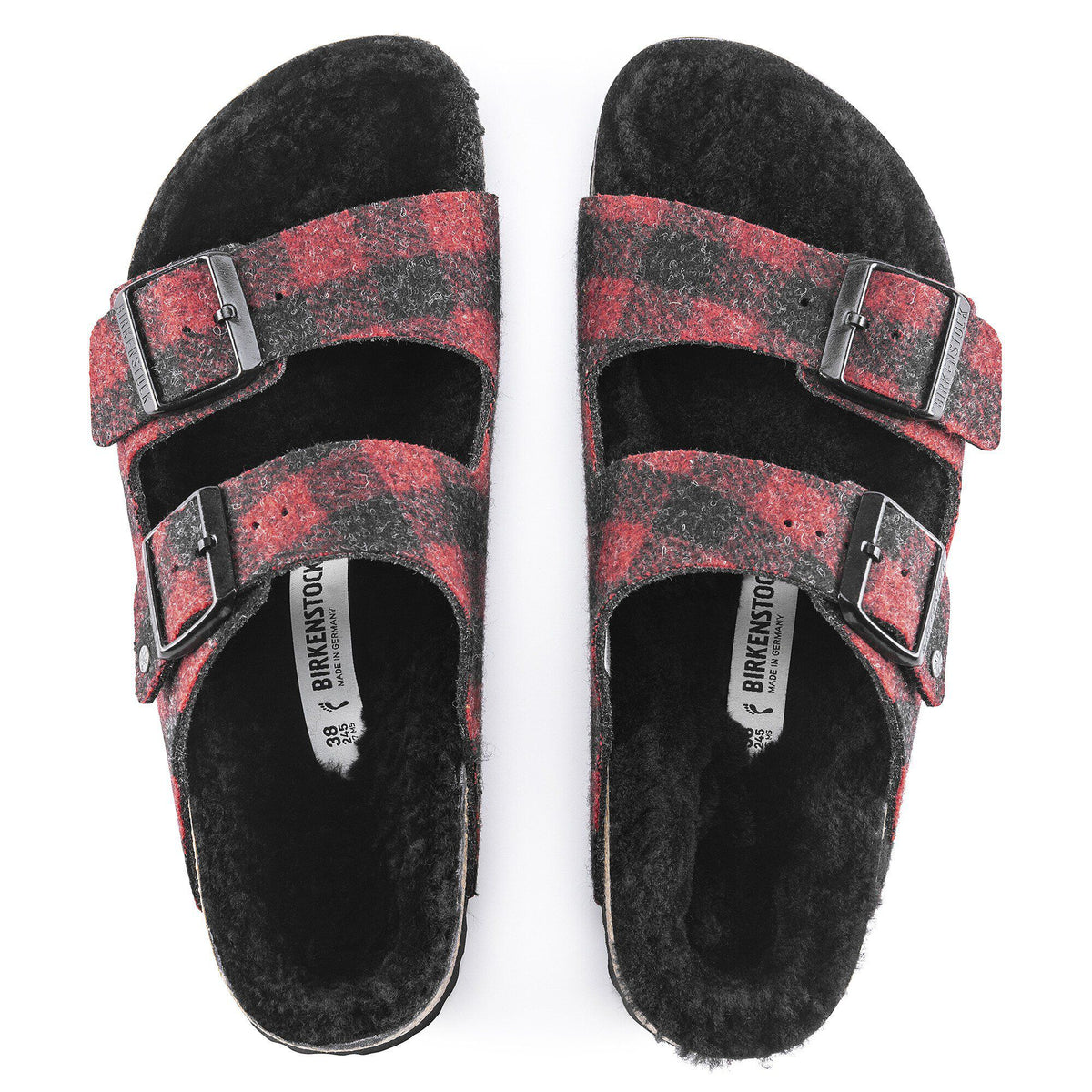 Arizona Shearling Wool in Color Plaid Red | Birkenstock