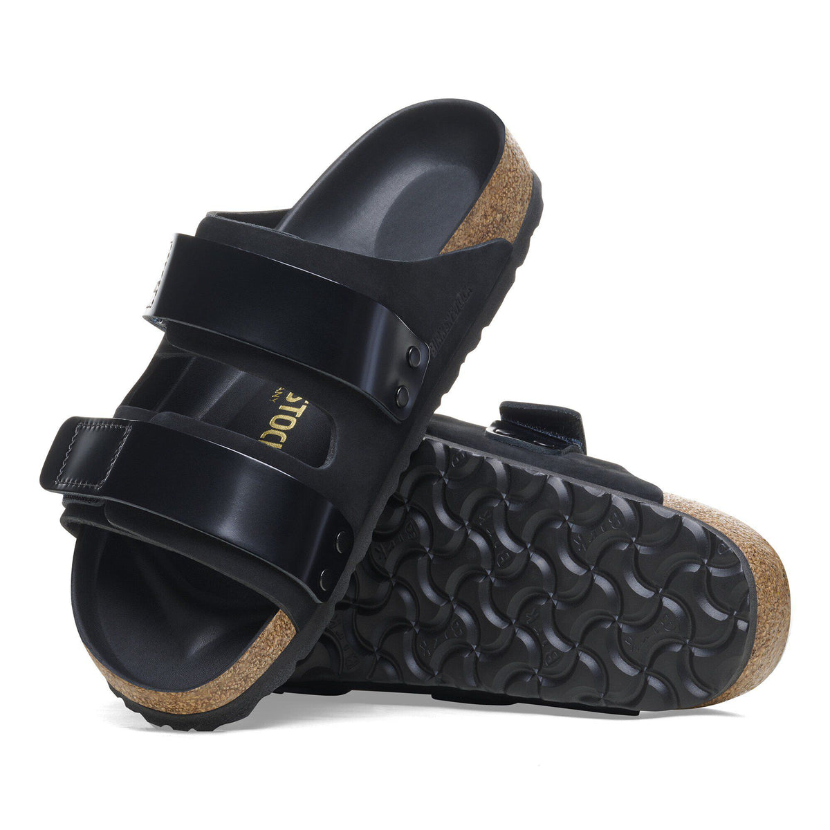 Uji Nubuck Leather in Color High Shine Black | Birkenstock
