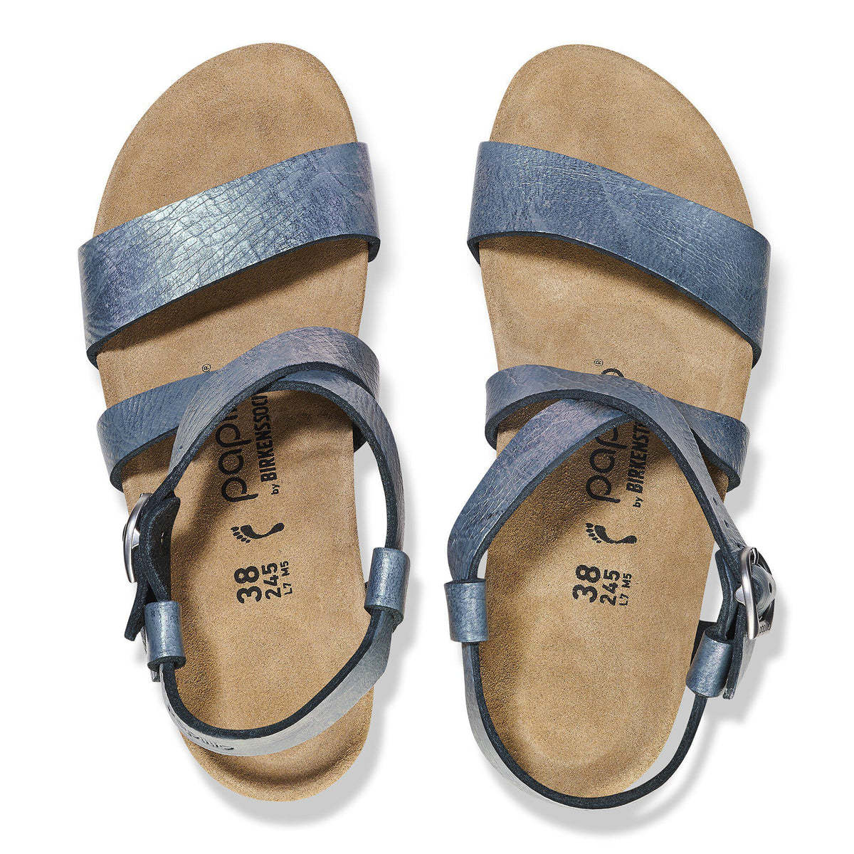 Sibyl Nubuck Leather in Color Metallic Black | Birkenstock