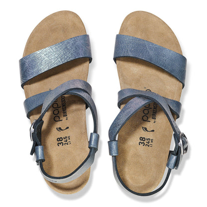 Sibyl Nubuck Leather in Color Metallic Black | Birkenstock