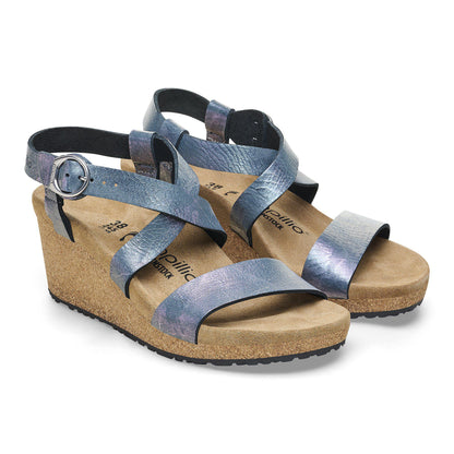Sibyl Nubuck Leather in Color Metallic Black | Birkenstock