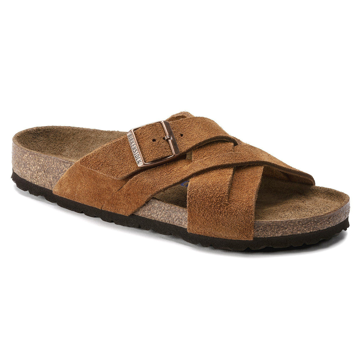 Lugano Soft Footbed Suede Leather in Color Mink | Birkenstock
