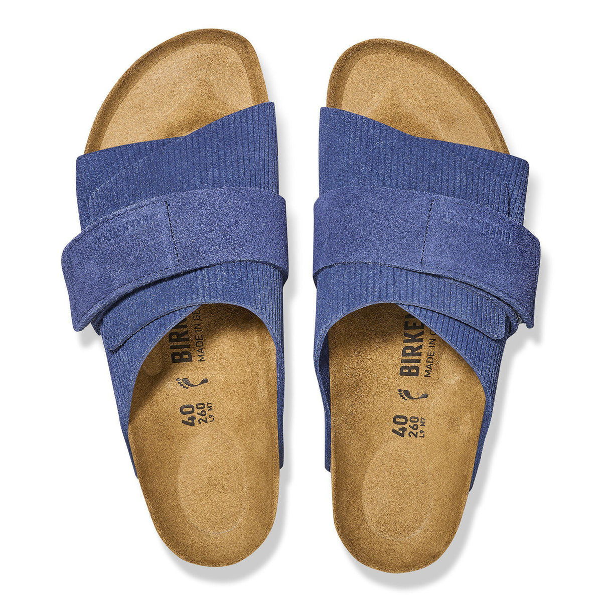 Kyoto Suede Embossed in Color Corduroy Indigo | Birkenstock