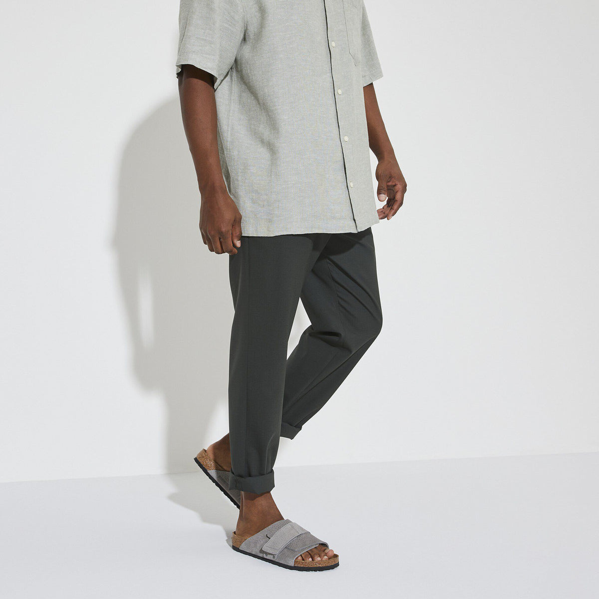 Kyoto Nubuck Leather in Color Desert Buck Whale Gray | Birkenstock