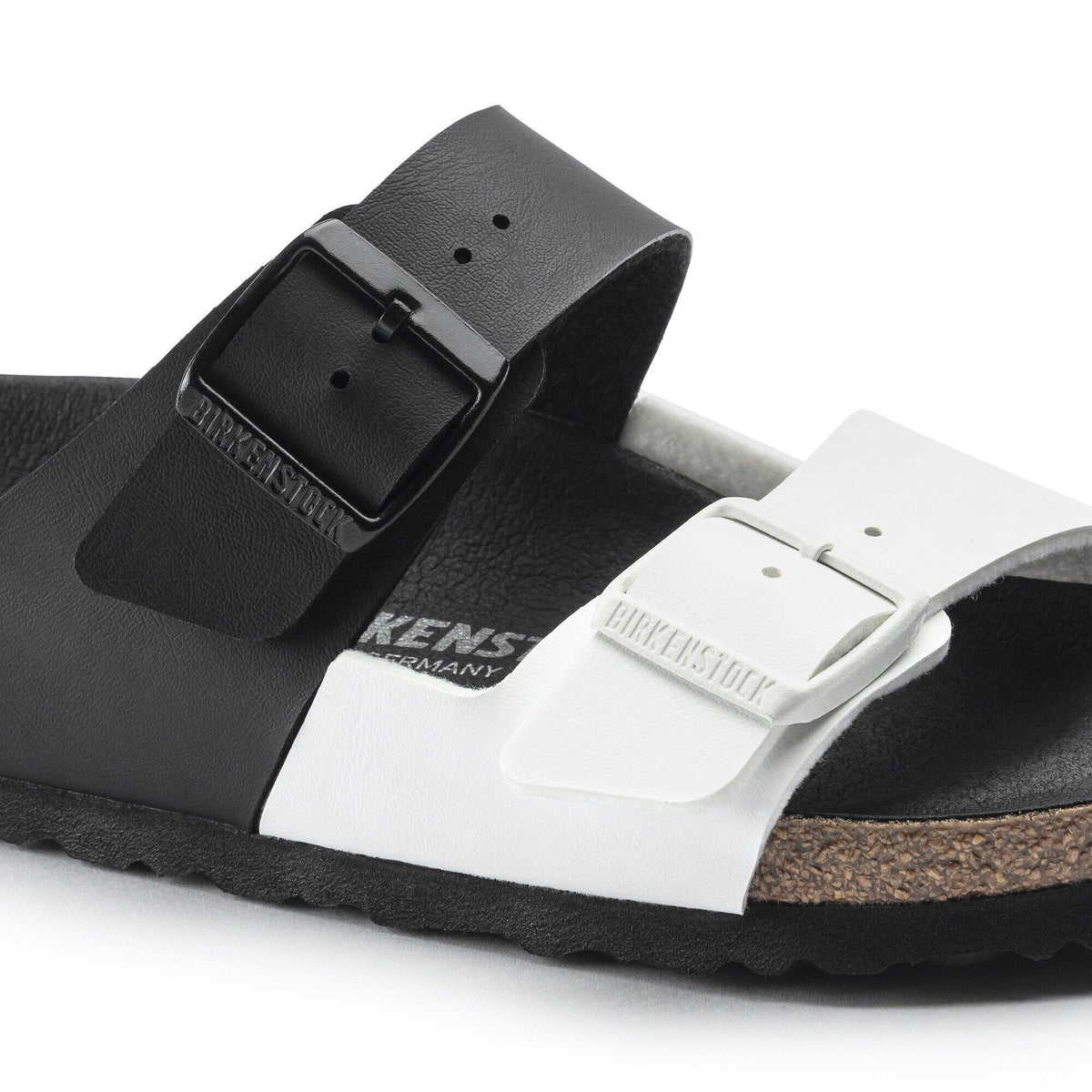 Arizona Split Birko-Flor in Color Black/White | Birkenstock