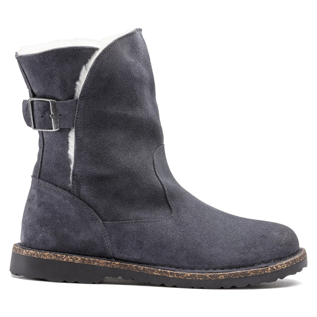 Uppsala Shearling Suede Leather in Color Graphite | Birkenstock