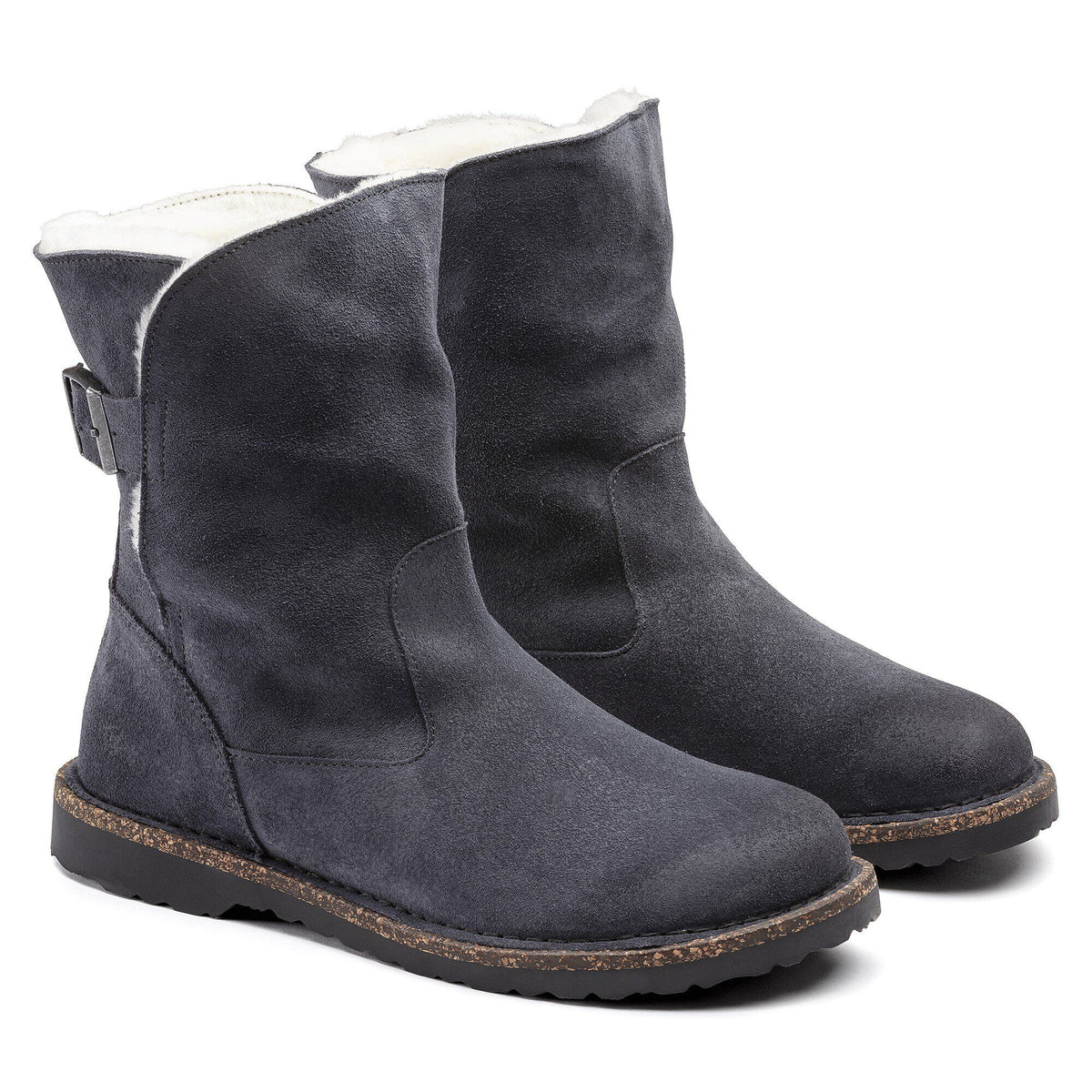 Uppsala Shearling Suede Leather in Color Graphite | Birkenstock